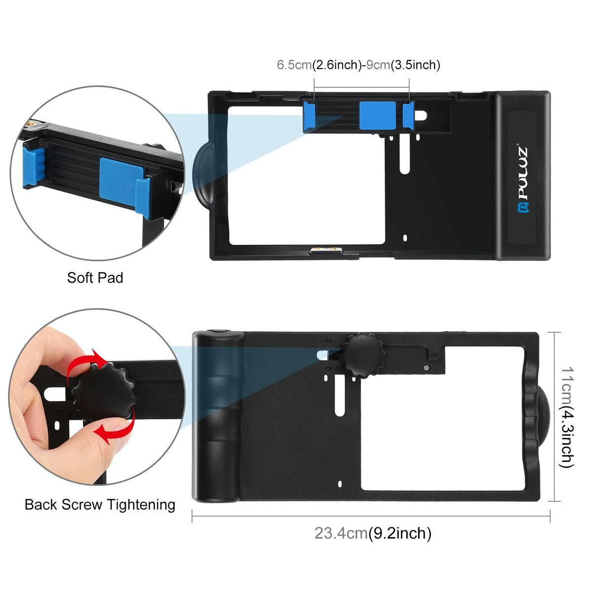 Bluetooth Vlogging Kit With Led Light Mic Tripod - Blue-1964932153376641025