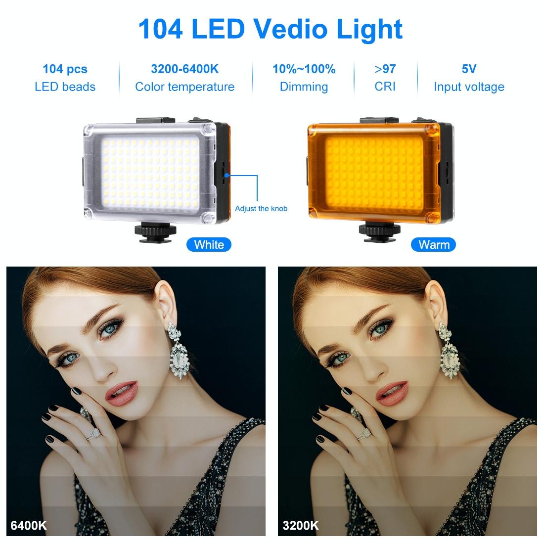Bluetooth Vlogging Kit With Led Light Mic Tripod - Blue-1964932153376641029