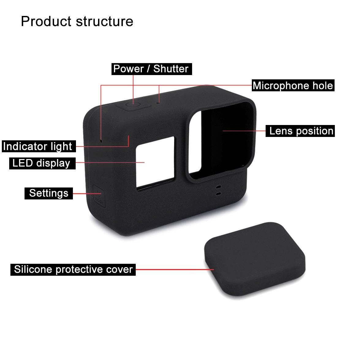 Gopro Hero7 Silicone Case With Lens Cover-1915197101910921220