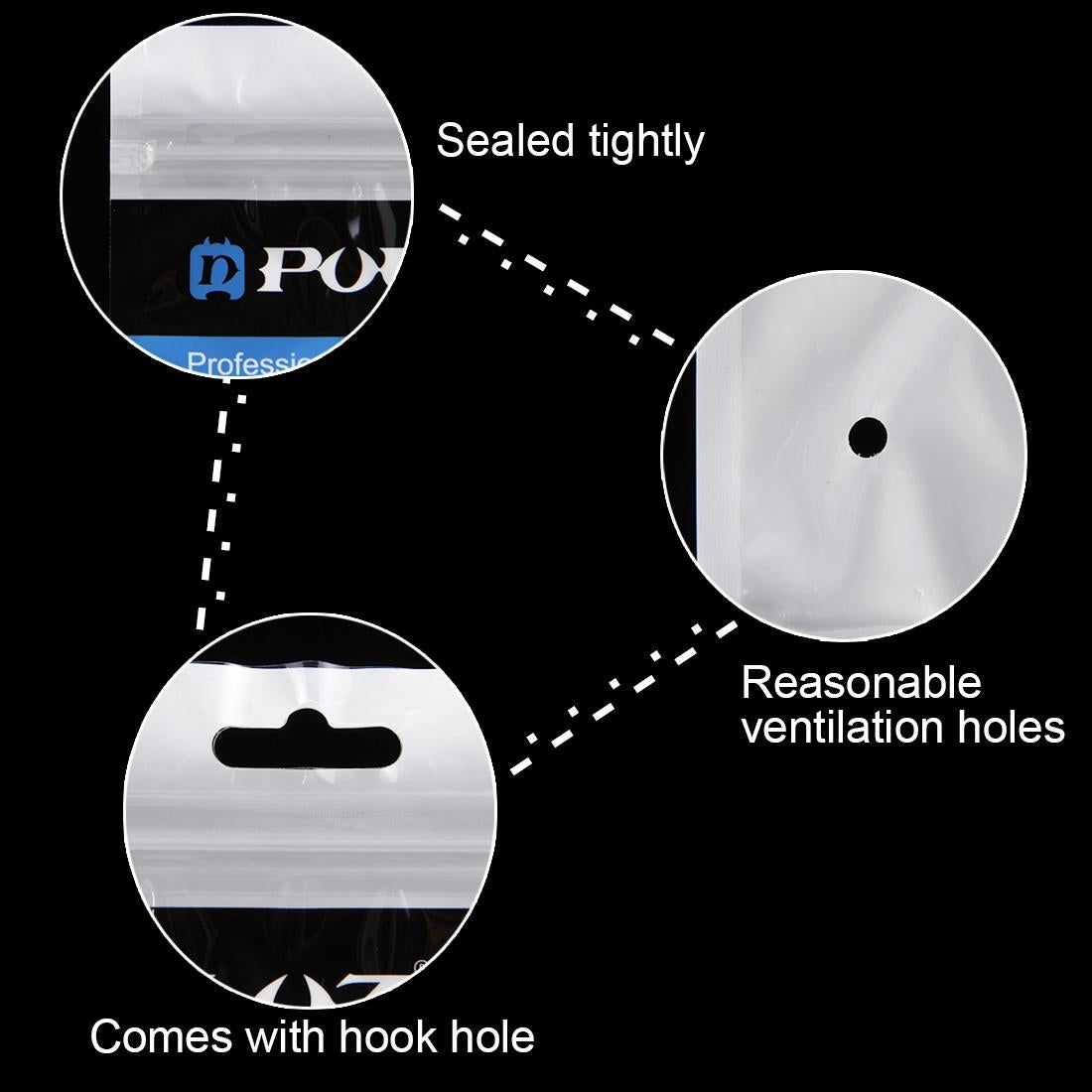 10-Pack Clear Front Pearl Jewelry Zip Lock Bags With Hang Hole - Xl Size 33Cm X 23.5Cm-1915197112103079937