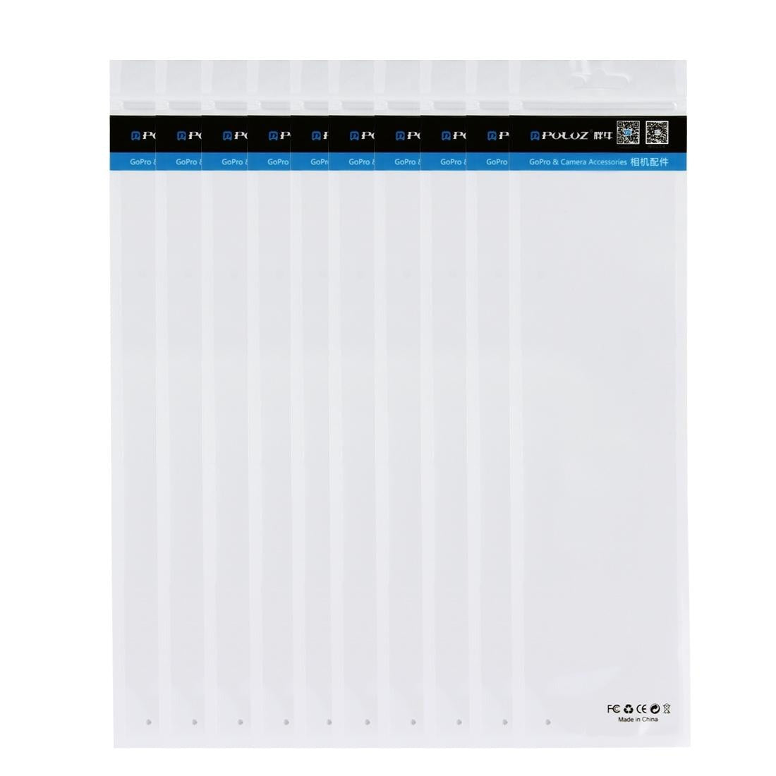 10-Pack Clear Front White Pearl Jewelry Zip Lock Bags - 34.5Cm X 9Cm With Hang Hole-1915197965140627456