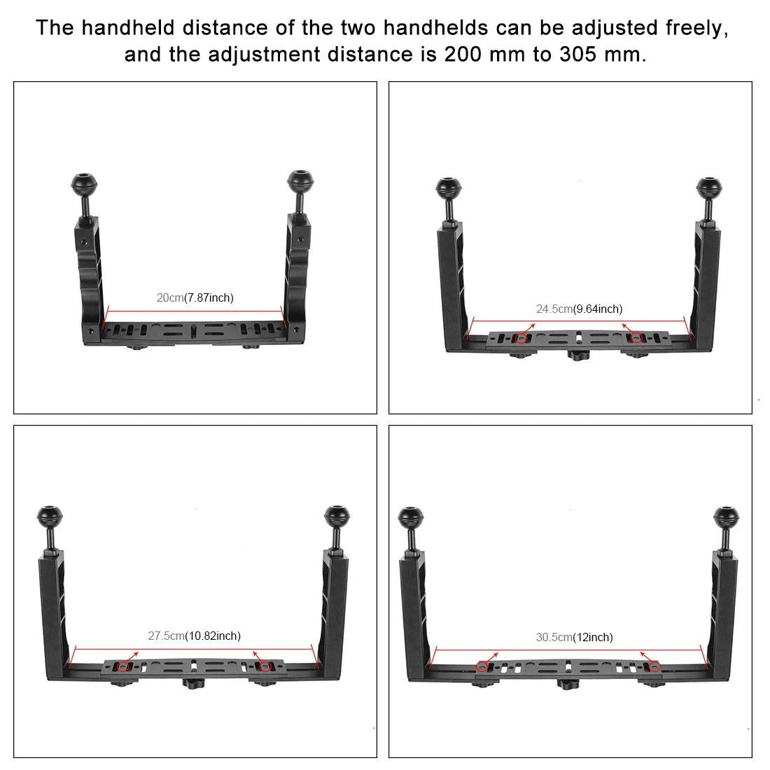 Adjustable Dual Handheld Lamp Arm For Action Cameras-1915198435955445763