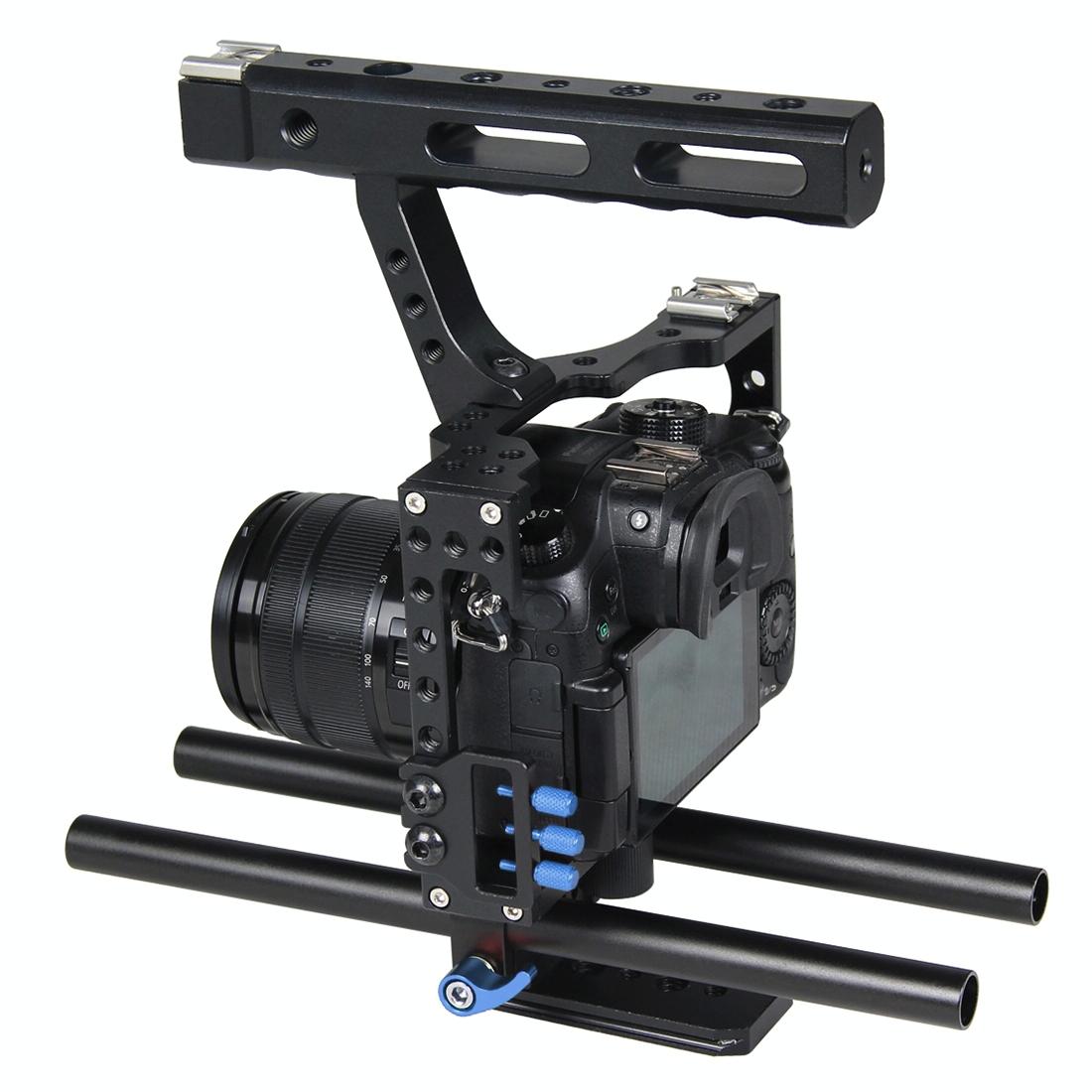 Sony A7 / A7S / A7R Camera Cage Stabilizer With Handle - Blue-1915196565279084548