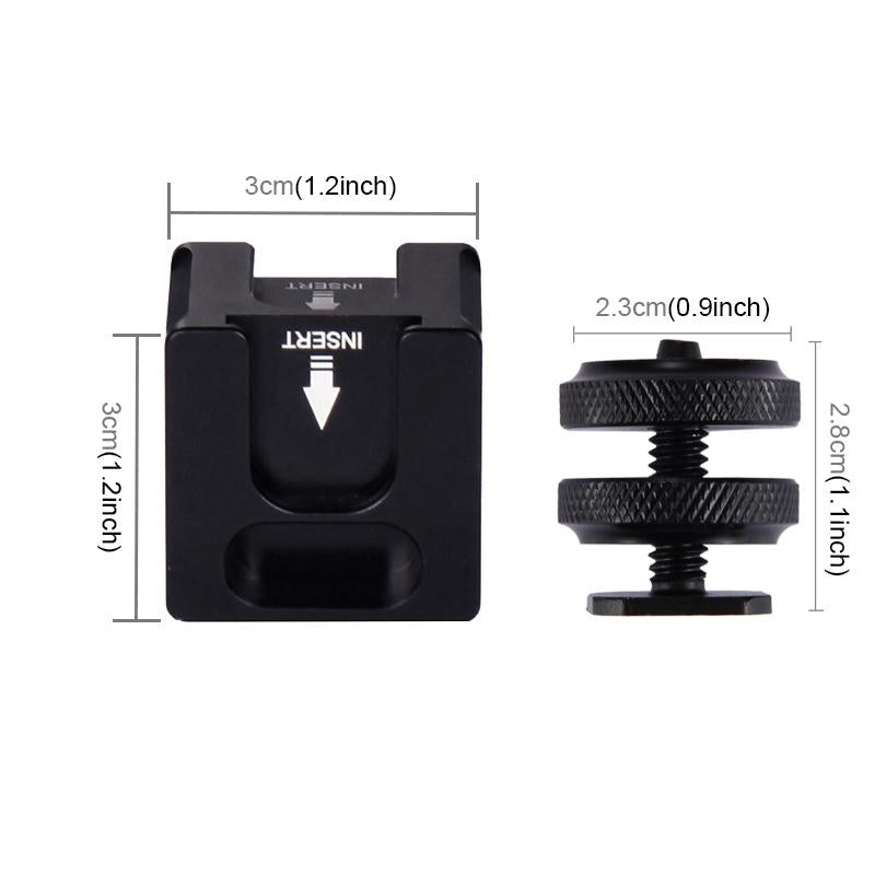 Aluminum 4-Head Hot Shoe Mount Adapter For Microphone And Flash Light-1915197891048247297