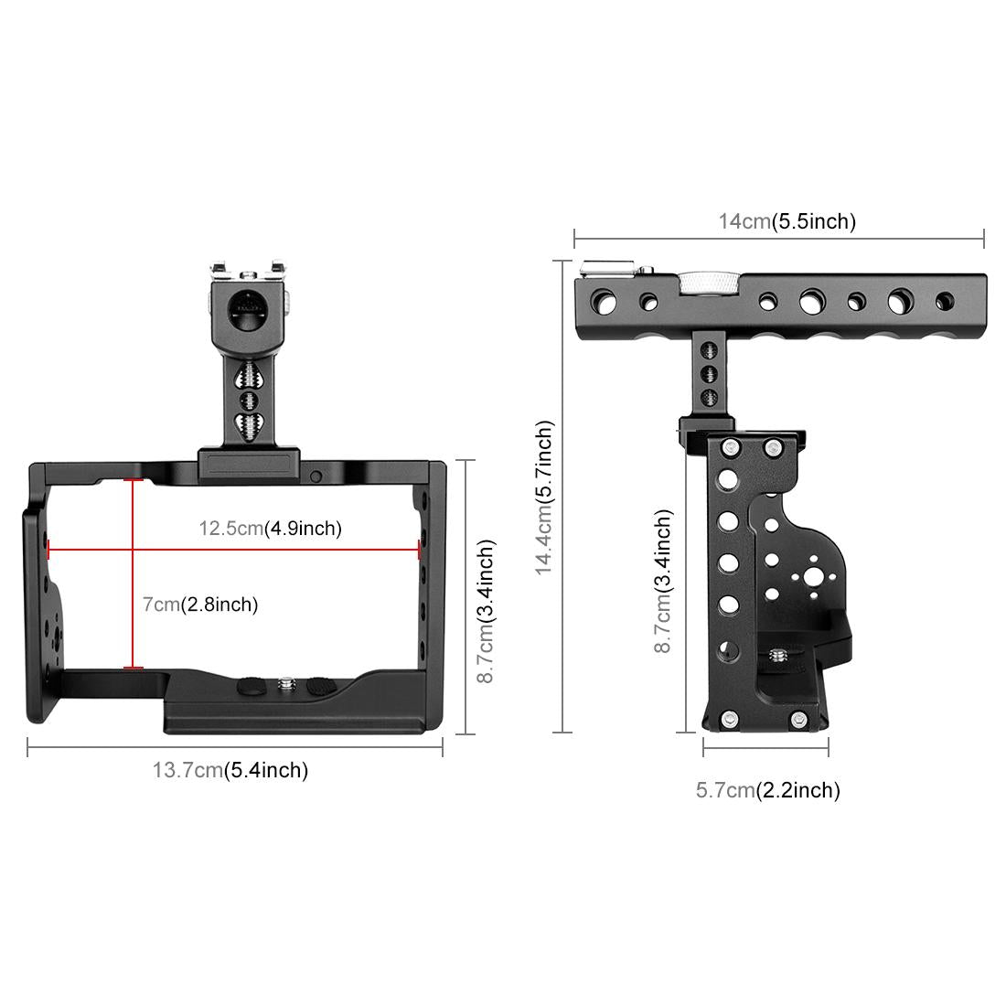 Sony A6600 Video Camera Cage Stabilizer With Handle - Black-1915196737497206786