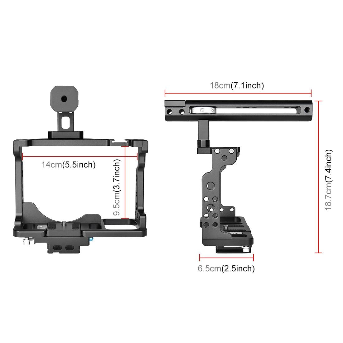 Filmmaking Rig With Handle For Nikon Z6 / Z7 - Black Cage-1915196495943045122