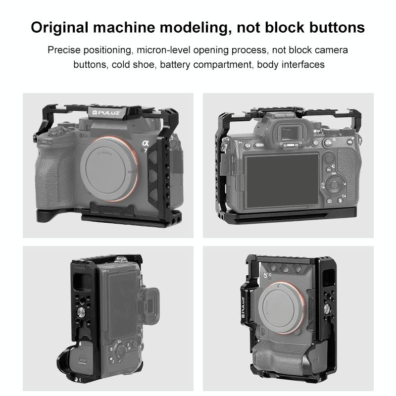 Sony A7 Camera Cage Stabilizer Rig - Metal Black-1915196761291493381