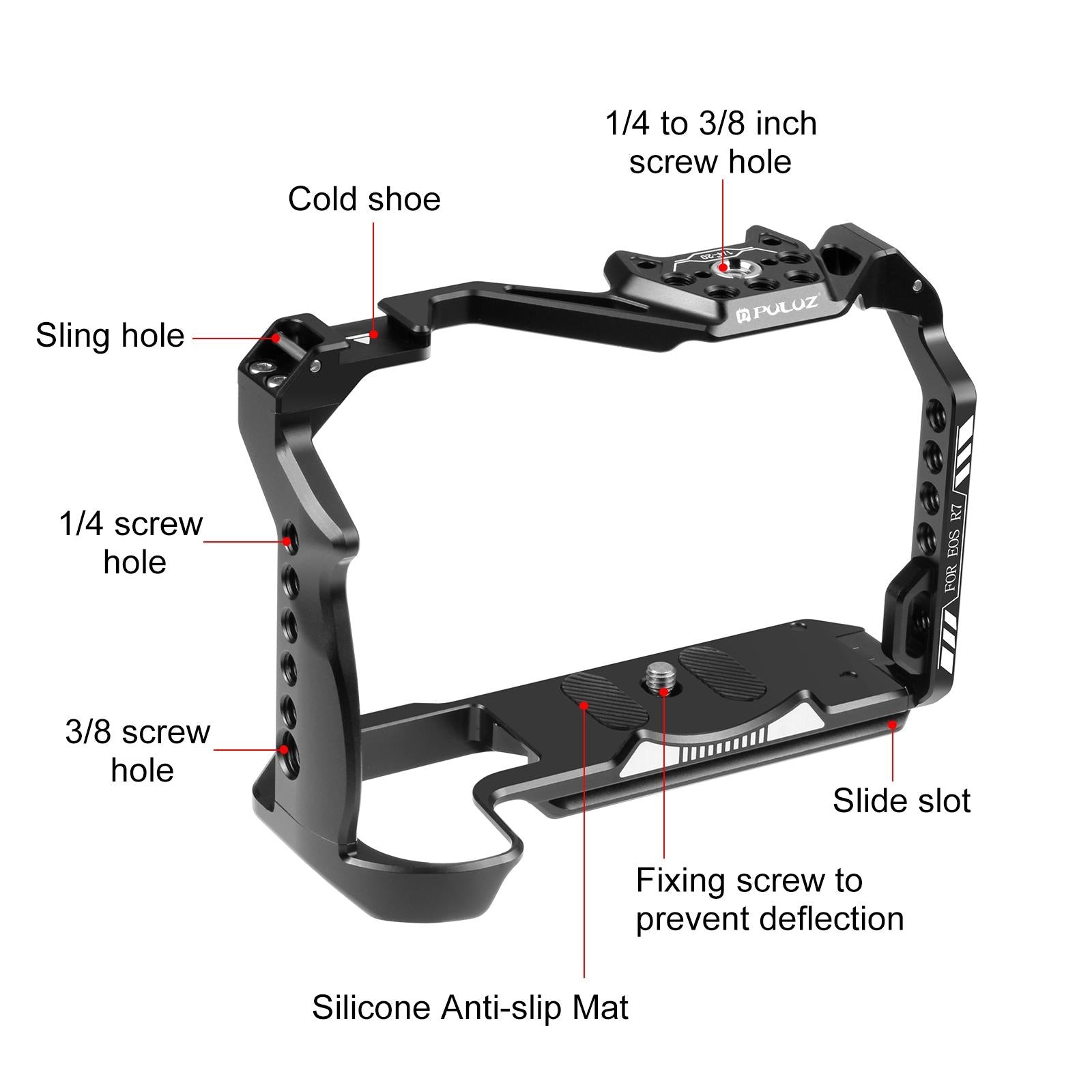Metal Camera Cage For Canon Eos R7 Stabilizer Rig - Black-1915196775208194050
