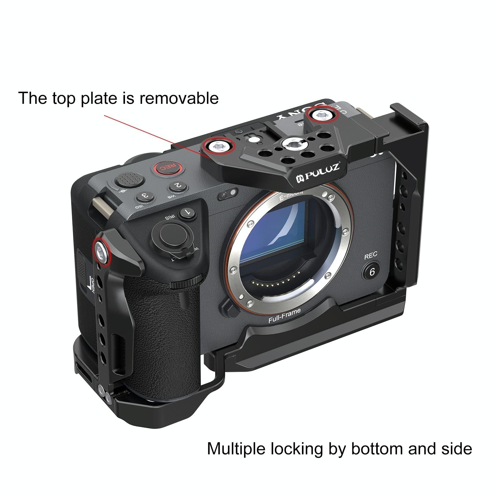 Sony Ilme-Fx30 / Fx3 Camera Cage With Nota Slider - Metal Stabilizer Rig Black-1915196697223499782