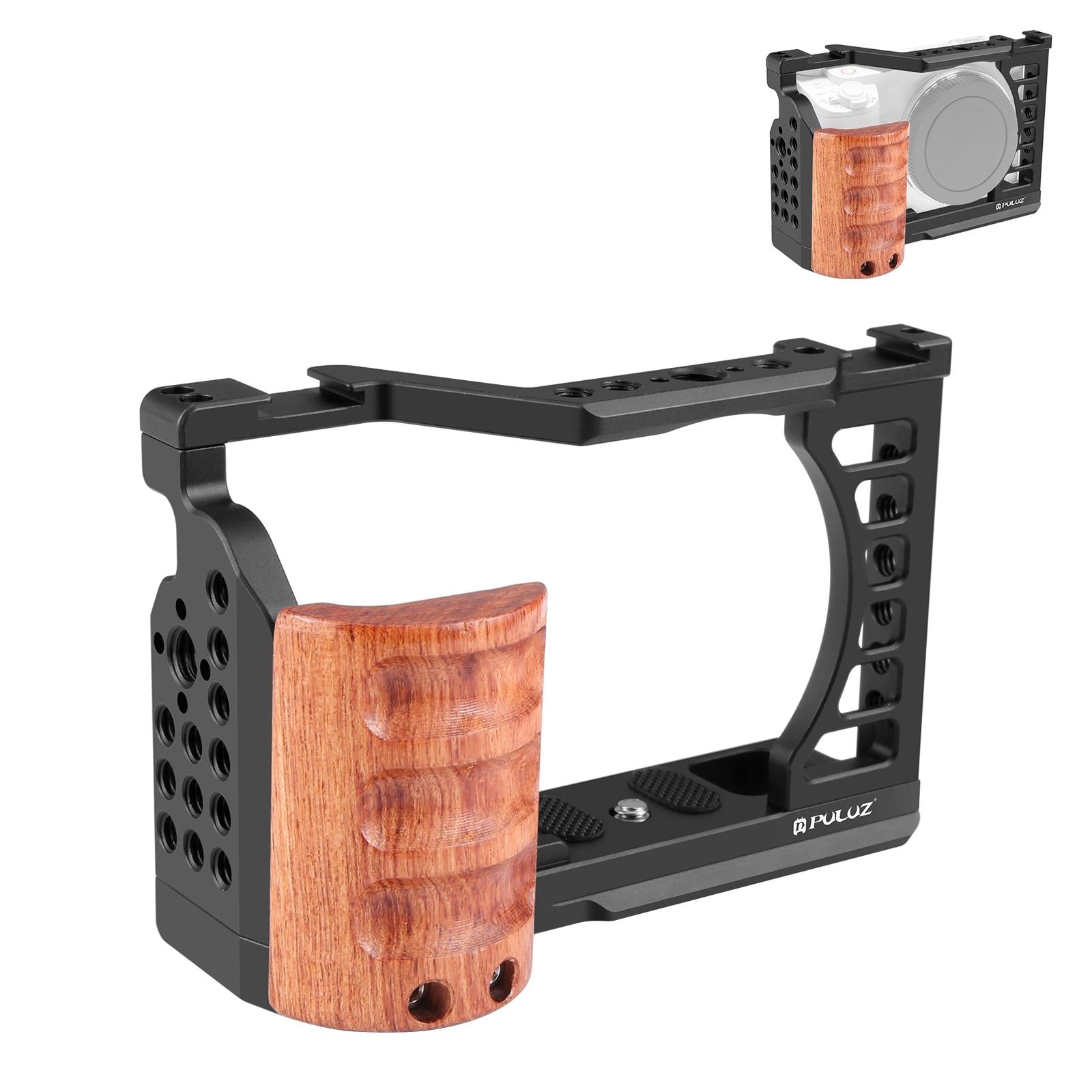 Sony Zv-E1 Camera Cage Stabilizer With Wood Handle-1915197043014504455