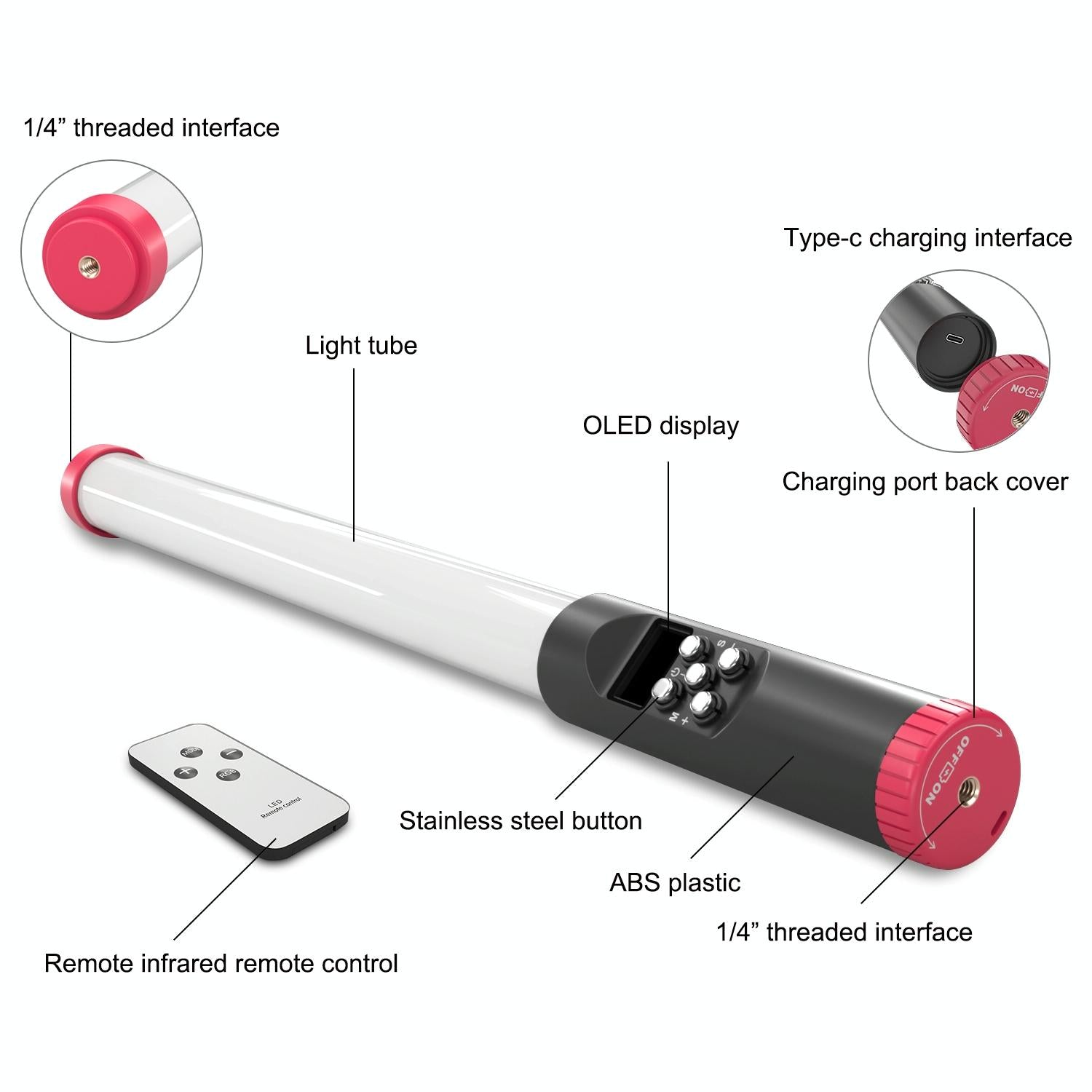 Waterproof Handheld Light Stick With Remote Control - 114 Leds-1964932154223890433