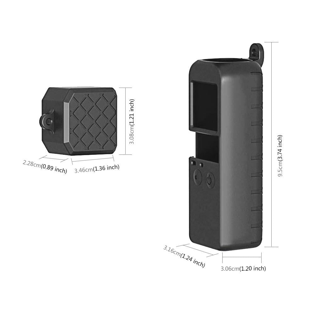 Diamond Texture Silicone Cover Set For Dji Pocket - 2 In 1-1915196757671809027
