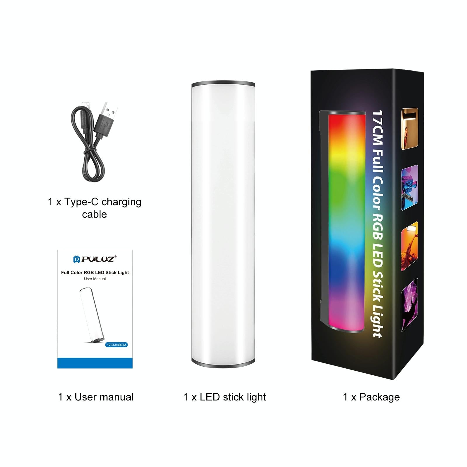 17Cm Handheld Rgb Magnetic Led Fill Light Stick - Full Colour-1915197300792233985