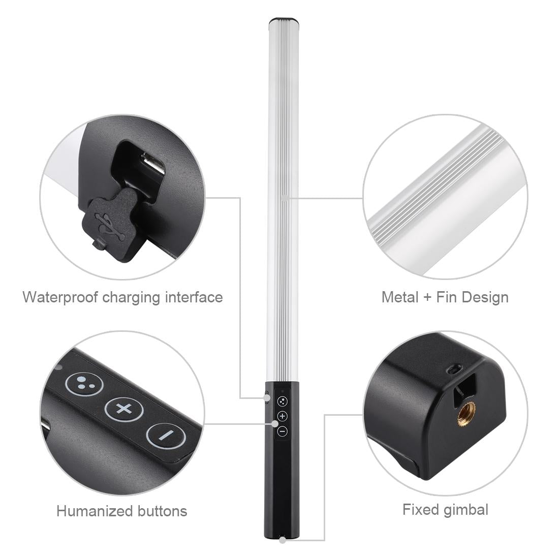 Adjustable Led Fill Light With Remote - Rgb Colour Handheld-1964932166626447365