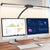 Double Head Clip Desk Lamp With Gooseneck Tube Led In Black-1915196496245035009