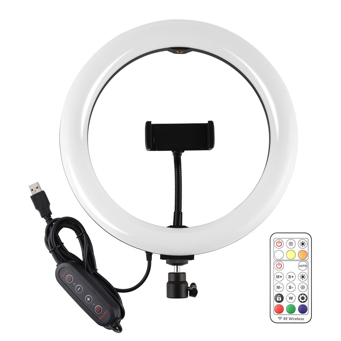 10.2 Curved Led Ring Light With Dual-Colour Temperature Remote And Tripod-1915196748012326913