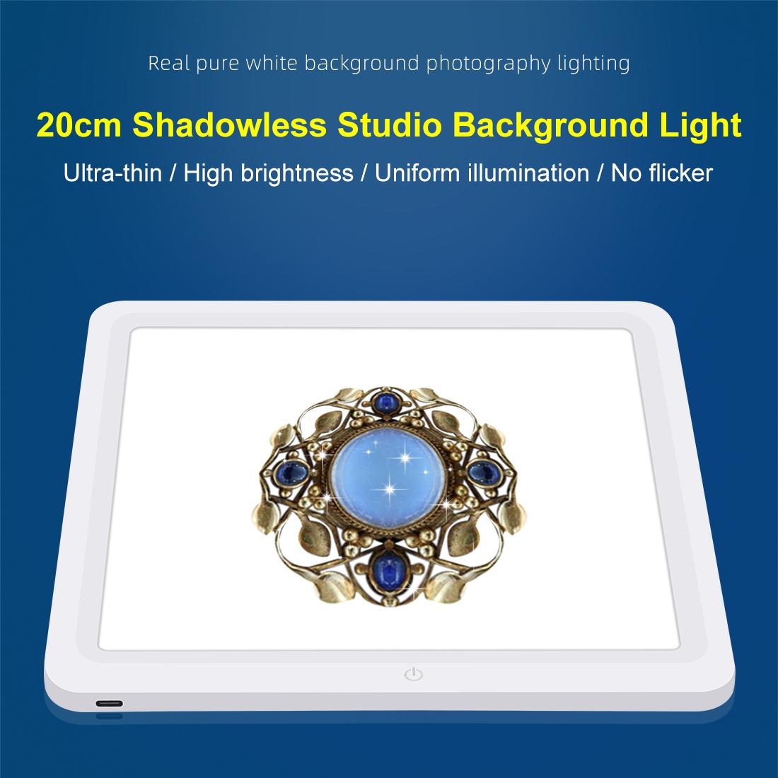 20Cm Led Light Pad For Photo Studio Box - Shadowless-1915197486755090433