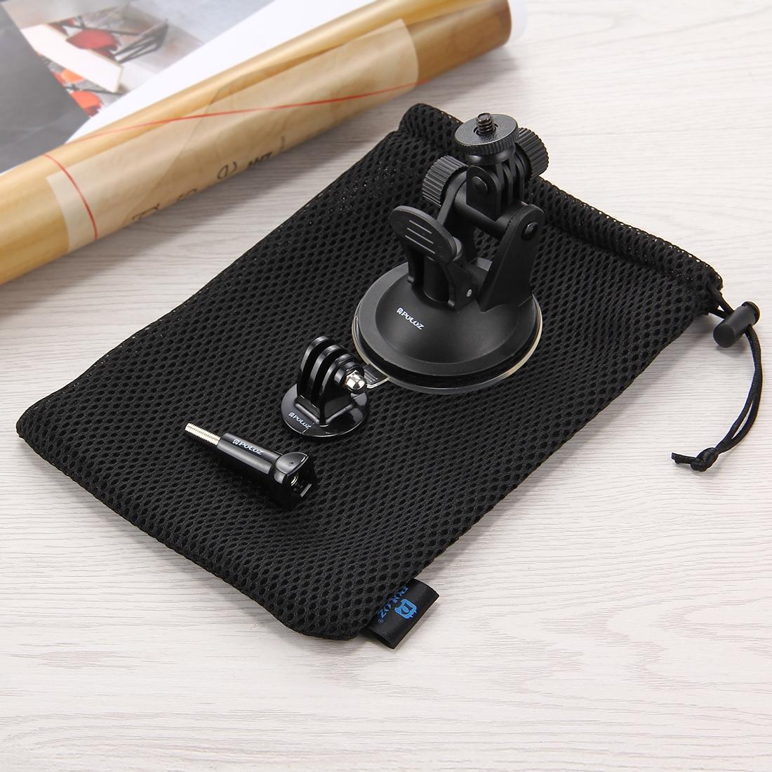 Universal Suction Cup Mount For Action Cameras With Tripod Adapter And Storage Bag-1915198049622298625