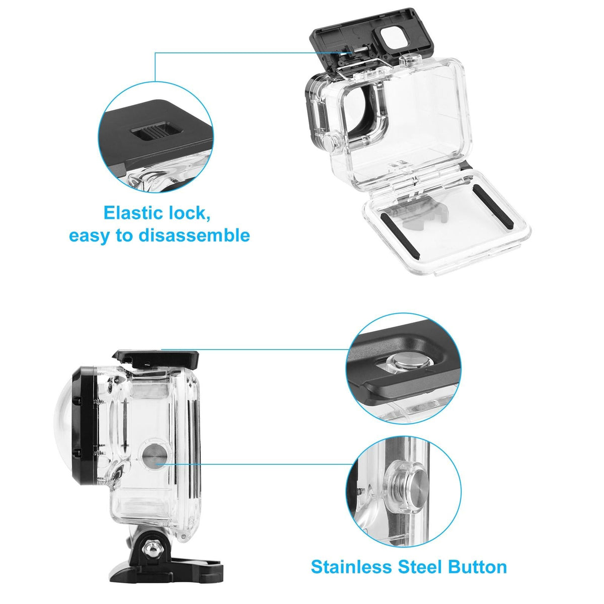 Waterproof Housing Case For Gopro Hero12 With Mount And Screw-1915196608866291714