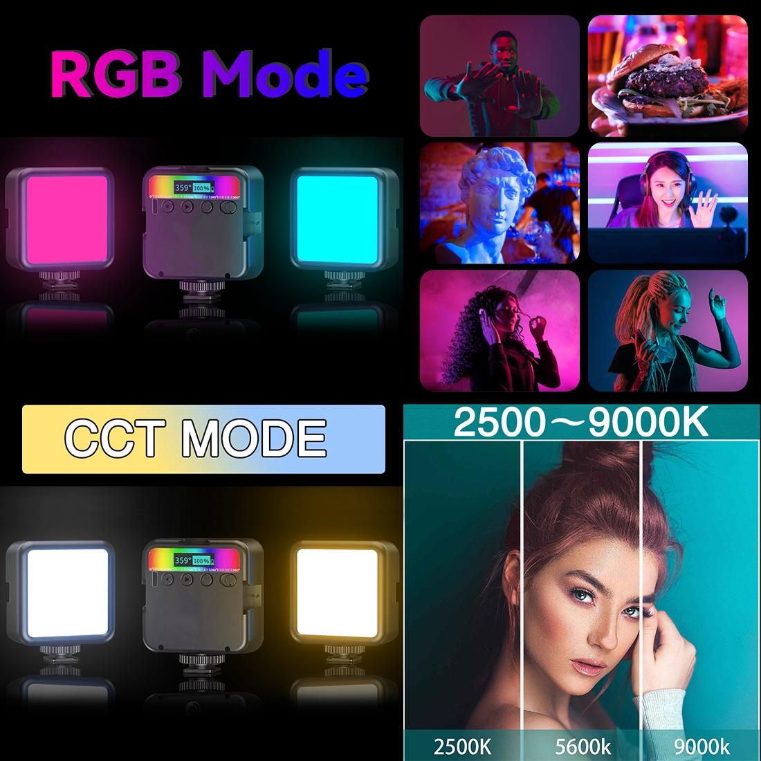 Handheld Camera Led Light - Full Colour Beauty Fill - Black-1915196680081379331