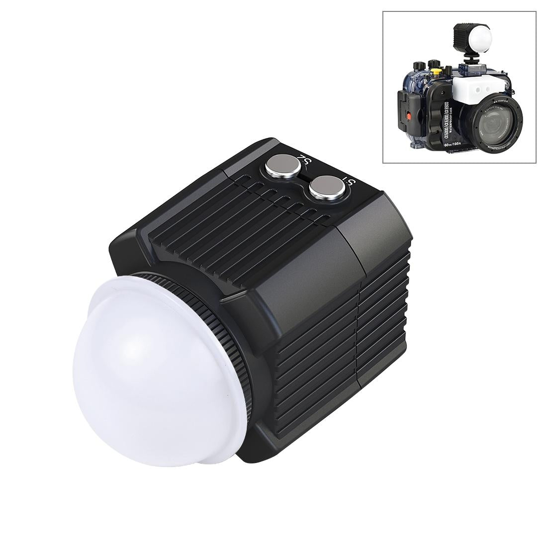 60M Waterproof Led Diving Light For Gopro Hero 12 - Perfect For Underwater Photography-1915196741523738630