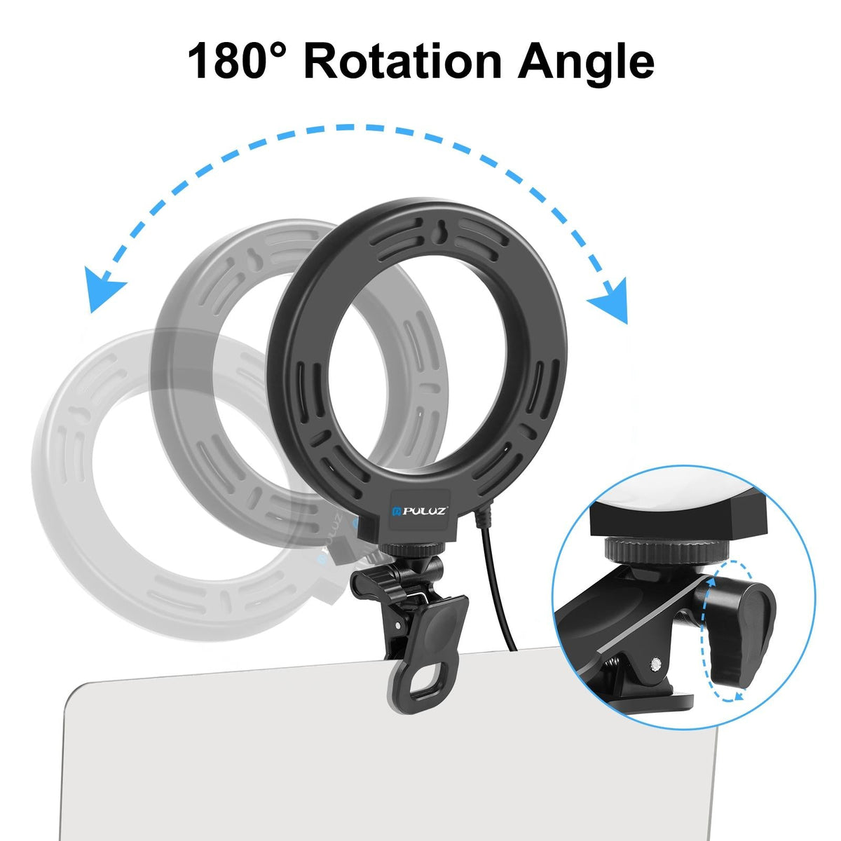 Usb Ring Selfie Light With Dual Colour Temperature And 3 Modes - 4.7 Inch-1915196801590366210