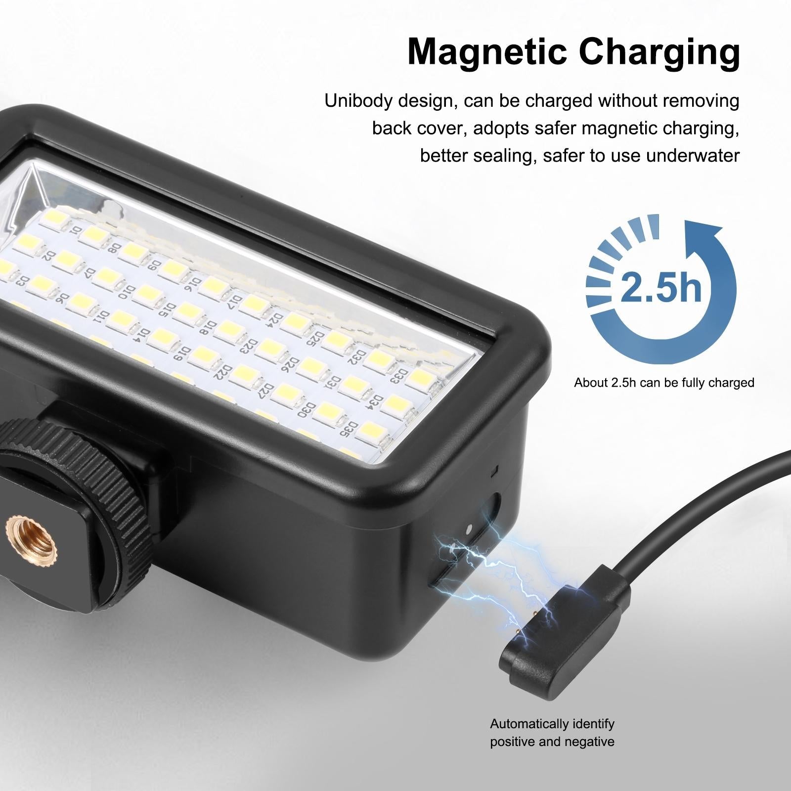 40M Waterproof Diving Fill Light For Camera And Studio - 40 Leds-1922443417154097158