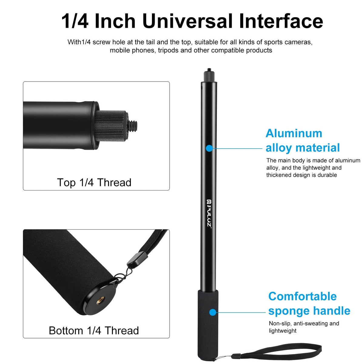 2M Extendable Selfie Stick For Insta360 One Rs X2 X3 X4-1915196702902587395
