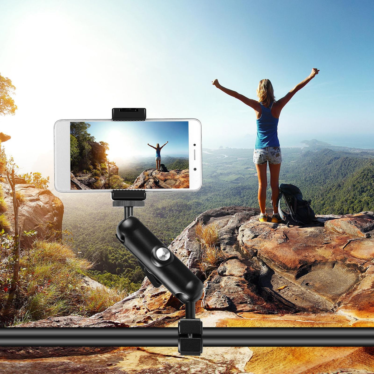 Universal Rearview Mirror Mount For Action Cameras 16.5 X 5.5Cm / 6.5 X 2.0 Inch-1915196728034856965