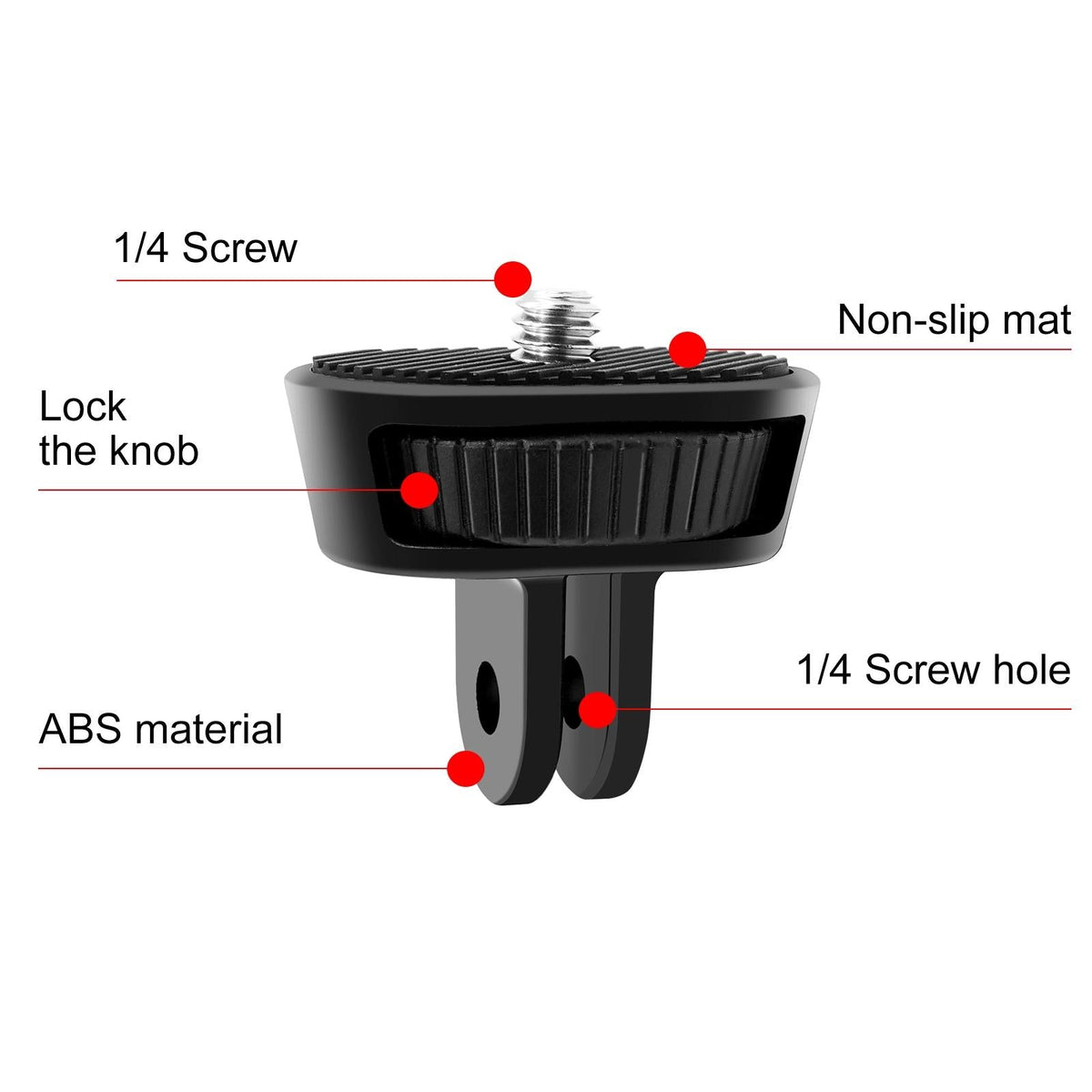 Adjustable Action Camera Tripod Adapter - 1 / 4 Screw-1915196748167516163