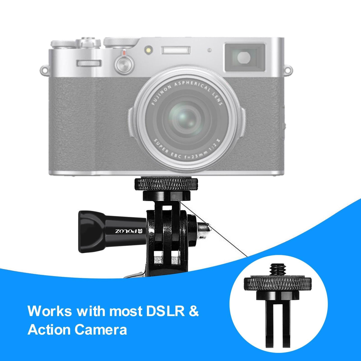 Metal Tripod Mount For Action Cameras - 1 / 4 Screw-1915196762503647237