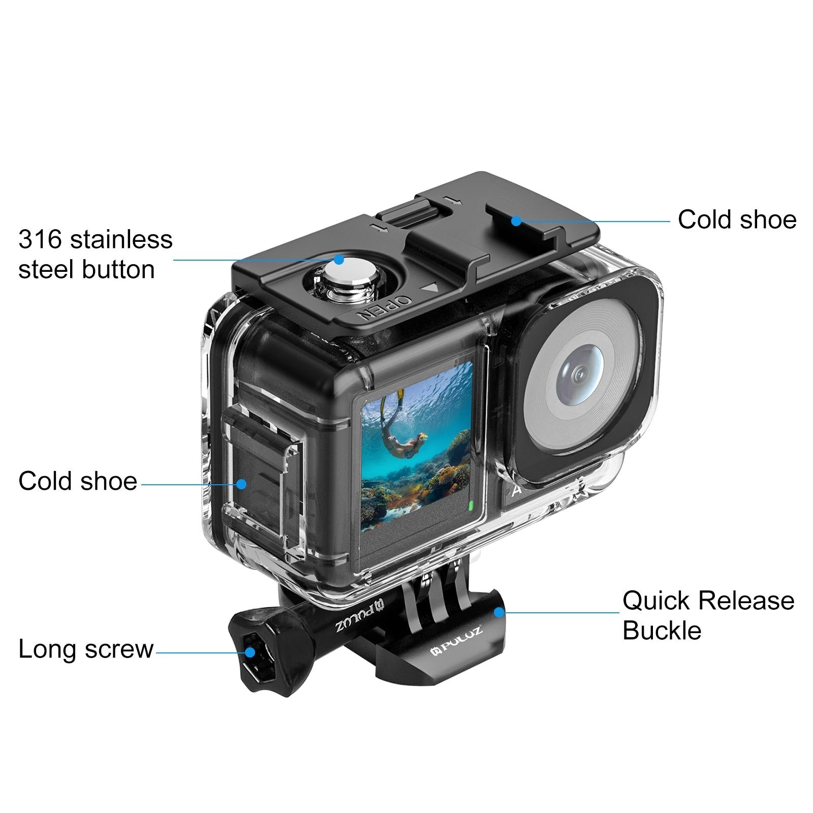Waterproof Diving Case For Dji Action 3 / 4 - 40M Depth-1915197277635481603