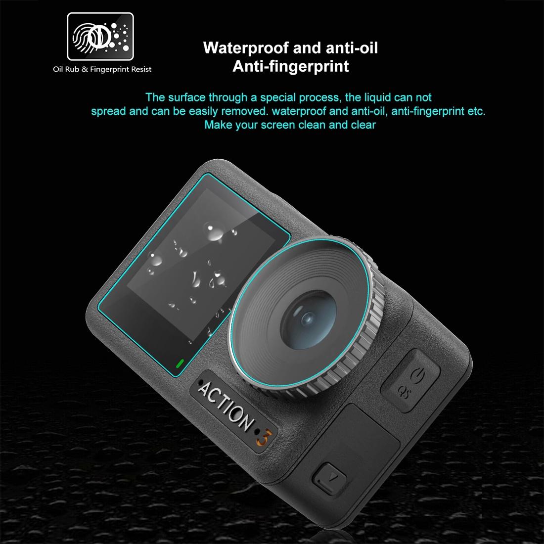 Tempered Glass Film Set For Dji Action 3 - 3-In-1 Protection For Front And Back Screens And Lenses-1915198406066835460