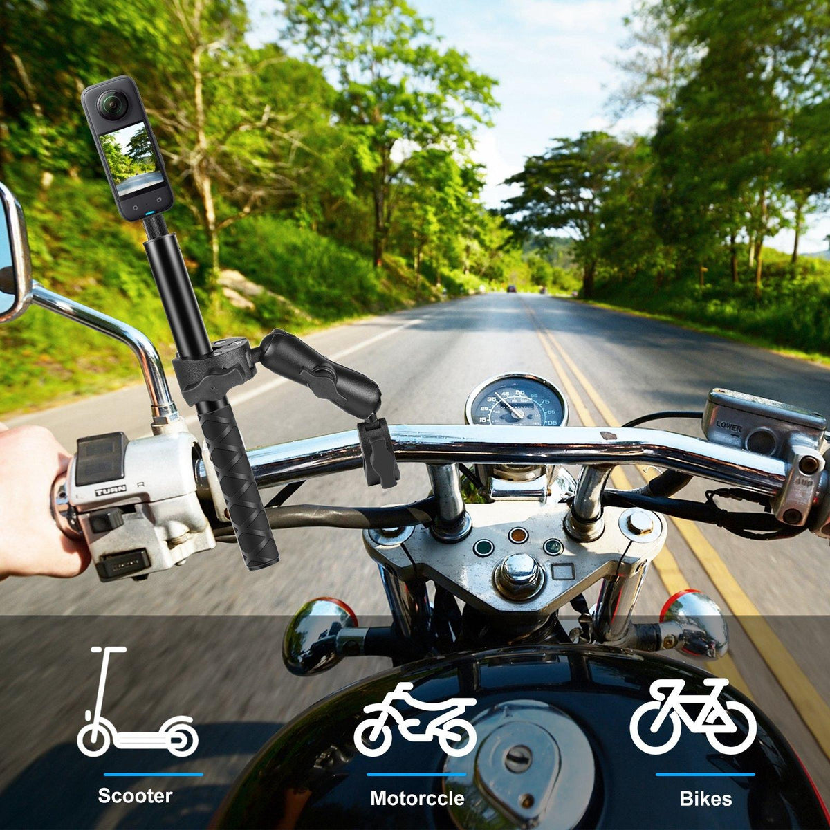 Dualheads Crab Clamp Handlebar Mount For Action Cameras-1915196505841602565