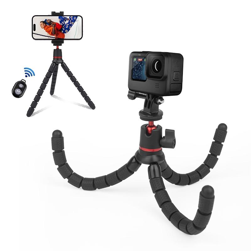 Flexible Mini Octopus Tripod With Remote For Slr Gopro Cellphone-1915198231025946624