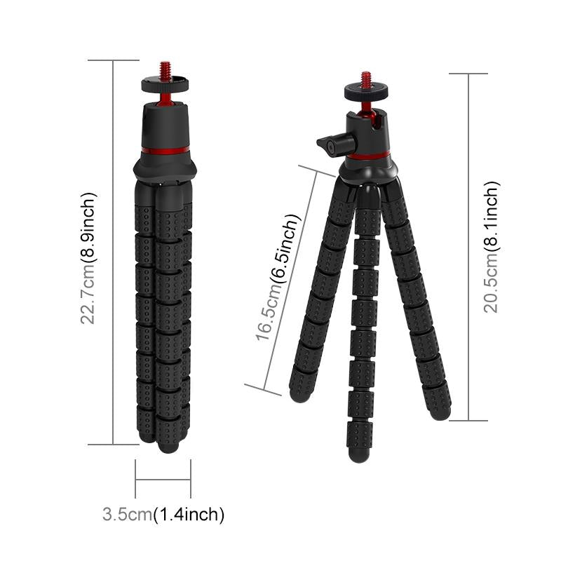 Flexible Mini Octopus Tripod With Remote For Slr Gopro Cellphone-1915198231025946625