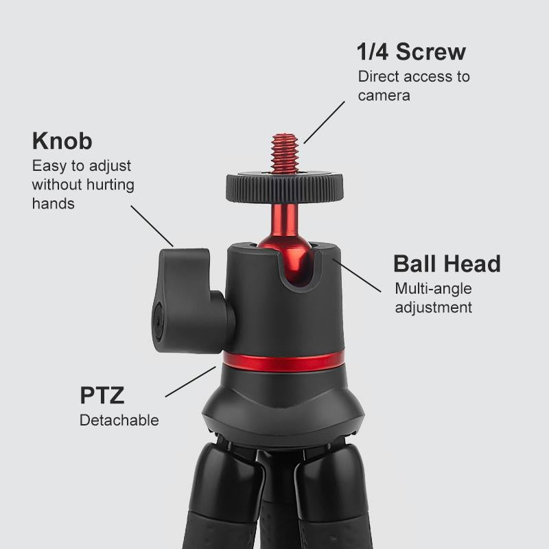 Flexible Mini Octopus Tripod With Remote For Slr Gopro Cellphone-1915198231025946626