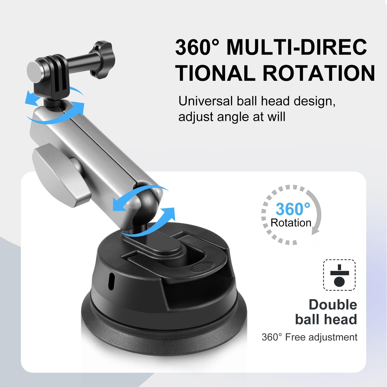 Suction Cup Arm Mount With Adapter And Screw-1915197755559645187