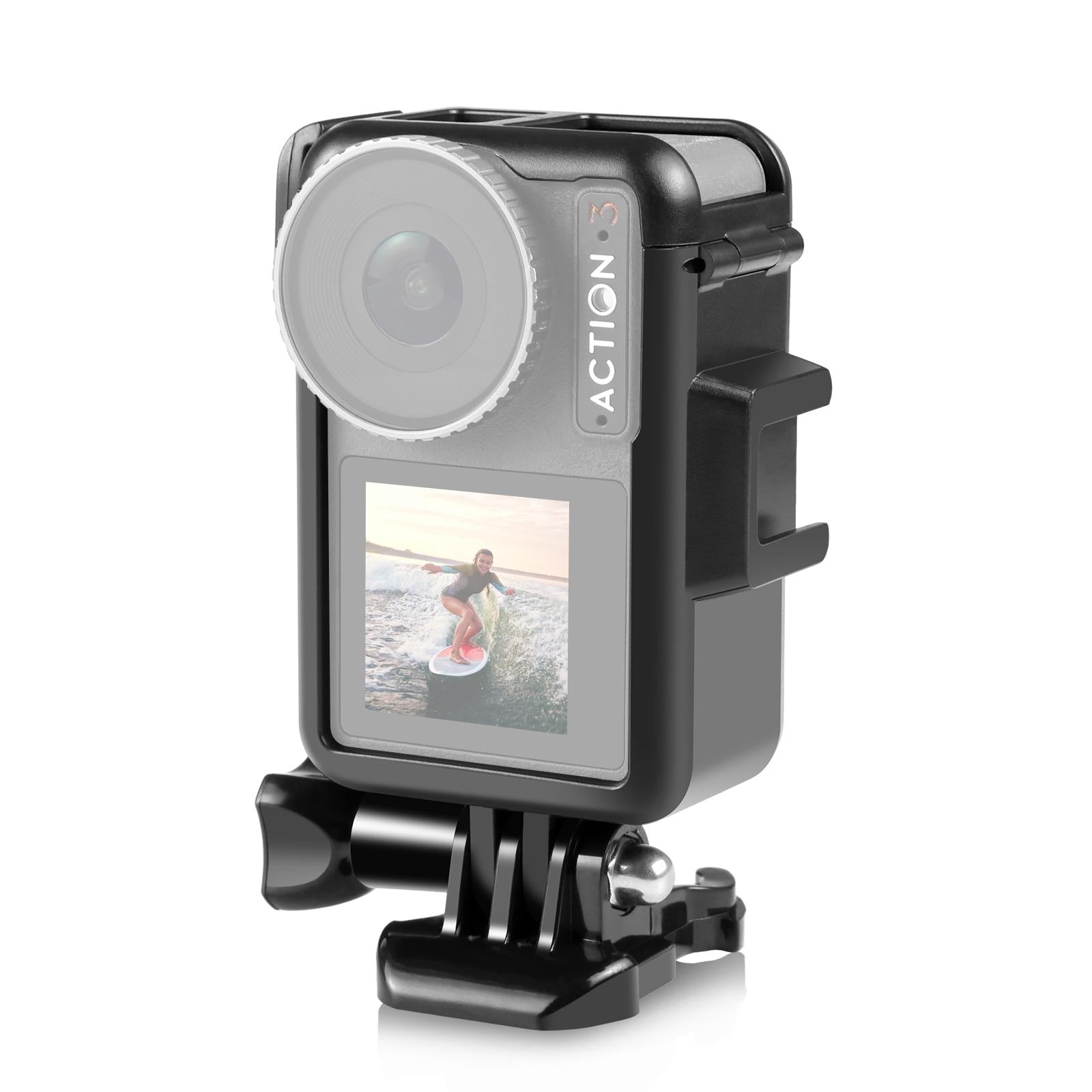 Plastic Cage With Cold Shoes For Dji Action Camera-1915196745676099592