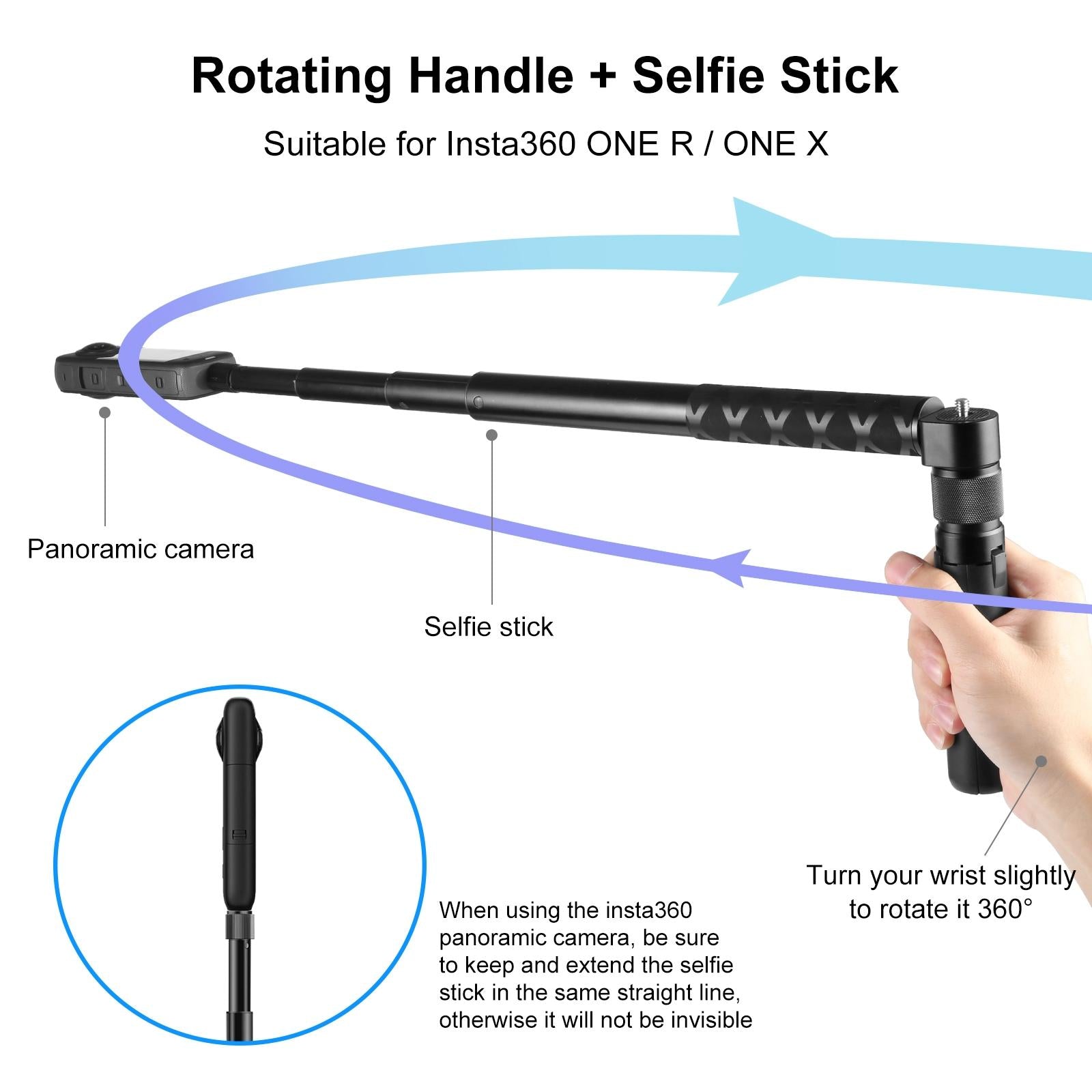 Insta360 X3 / X4 Rotary Handle Monopod-1915196484769419269