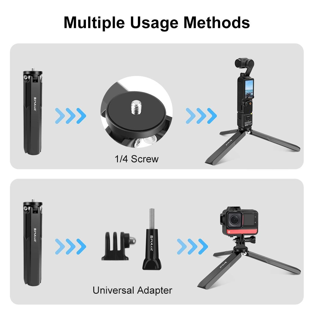 Lightweight Tripod For Dji Pocket 3 And Insta360 X4 - Aluminum Alloy-1915196502721040389