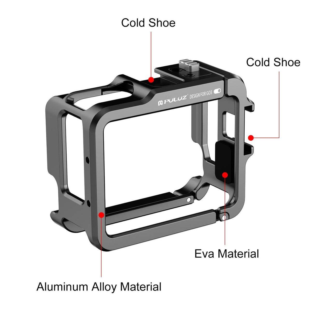 Aluminum Alloy Protective Frame For Insta360 Go 3 Camera With Battery Case-1915196708355182595