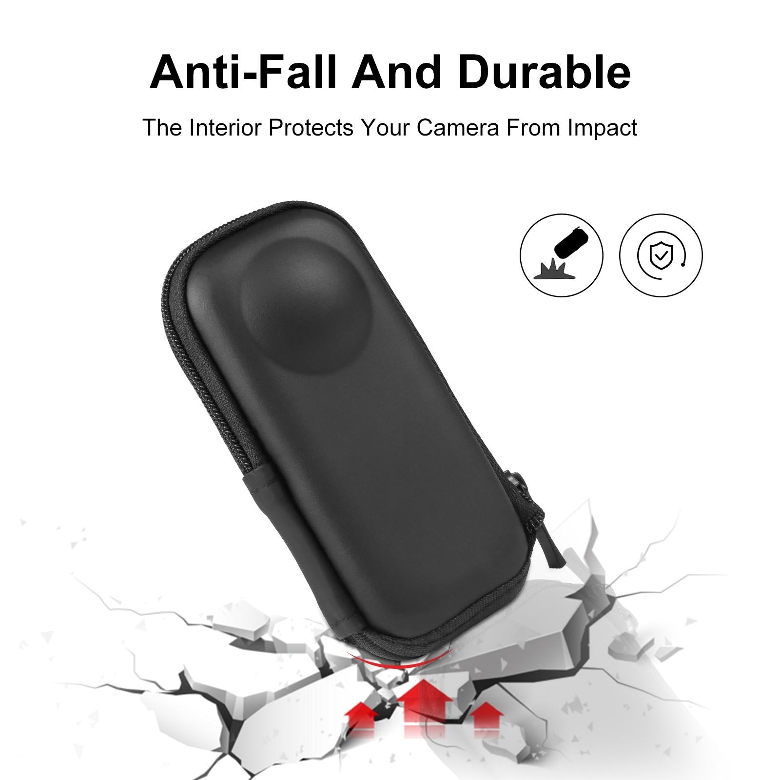 Portable Storage Bag For Insta360 X4 Puluz Camera - Black-1915196759928344578
