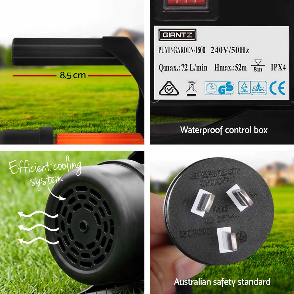 Giantz Garden Water Pump Auto Controller Tank Rain Farm Irrigation 1500W Max.