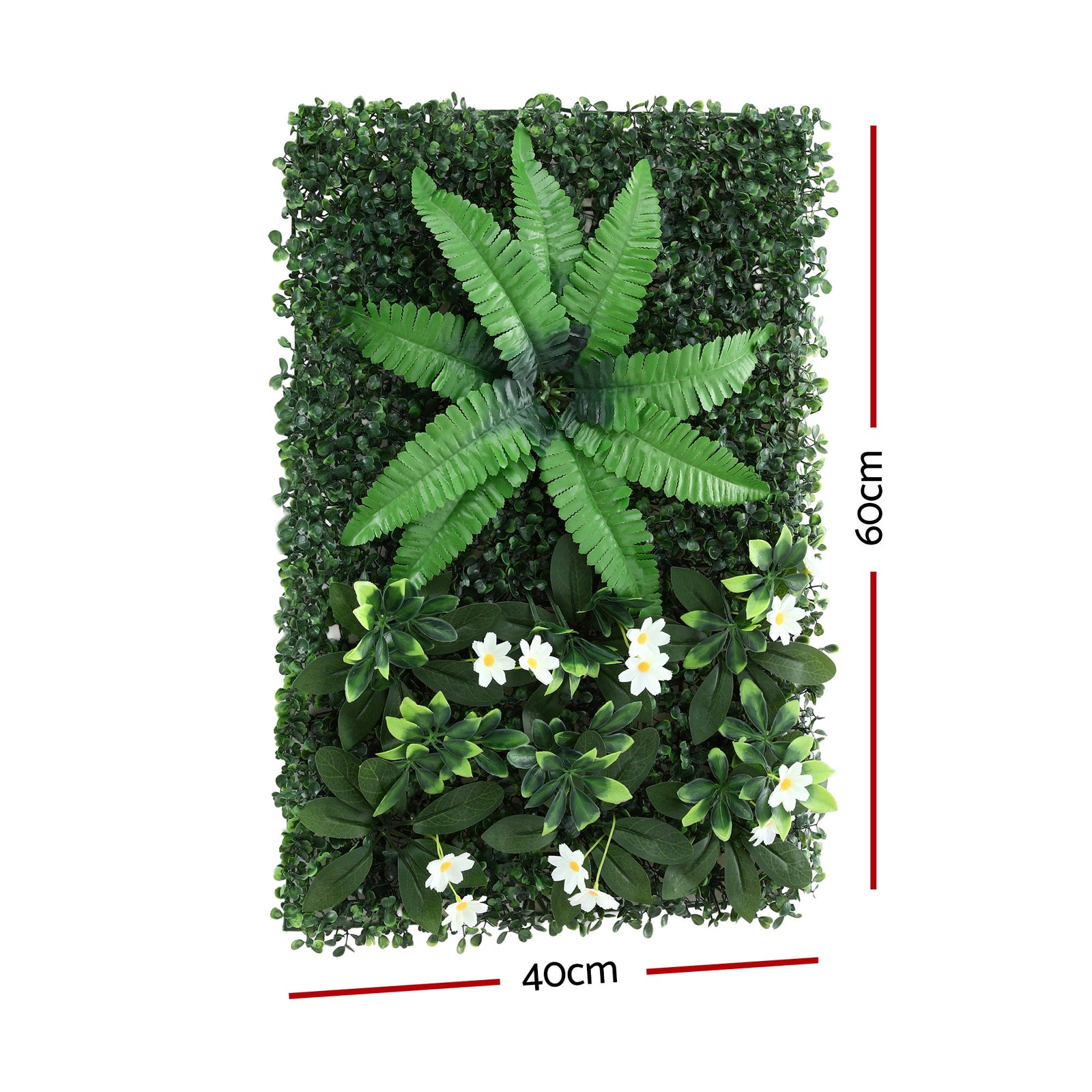 Gardeon 4PCS Artificial Plant Wall Panels 40X60CM Boxwood Panel Leaf Backdrop Backyard Green Decor