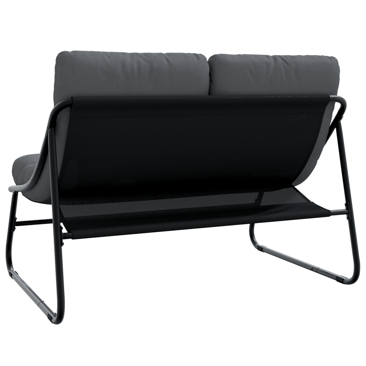 Garden Furniture Black Powder-Coated Steel