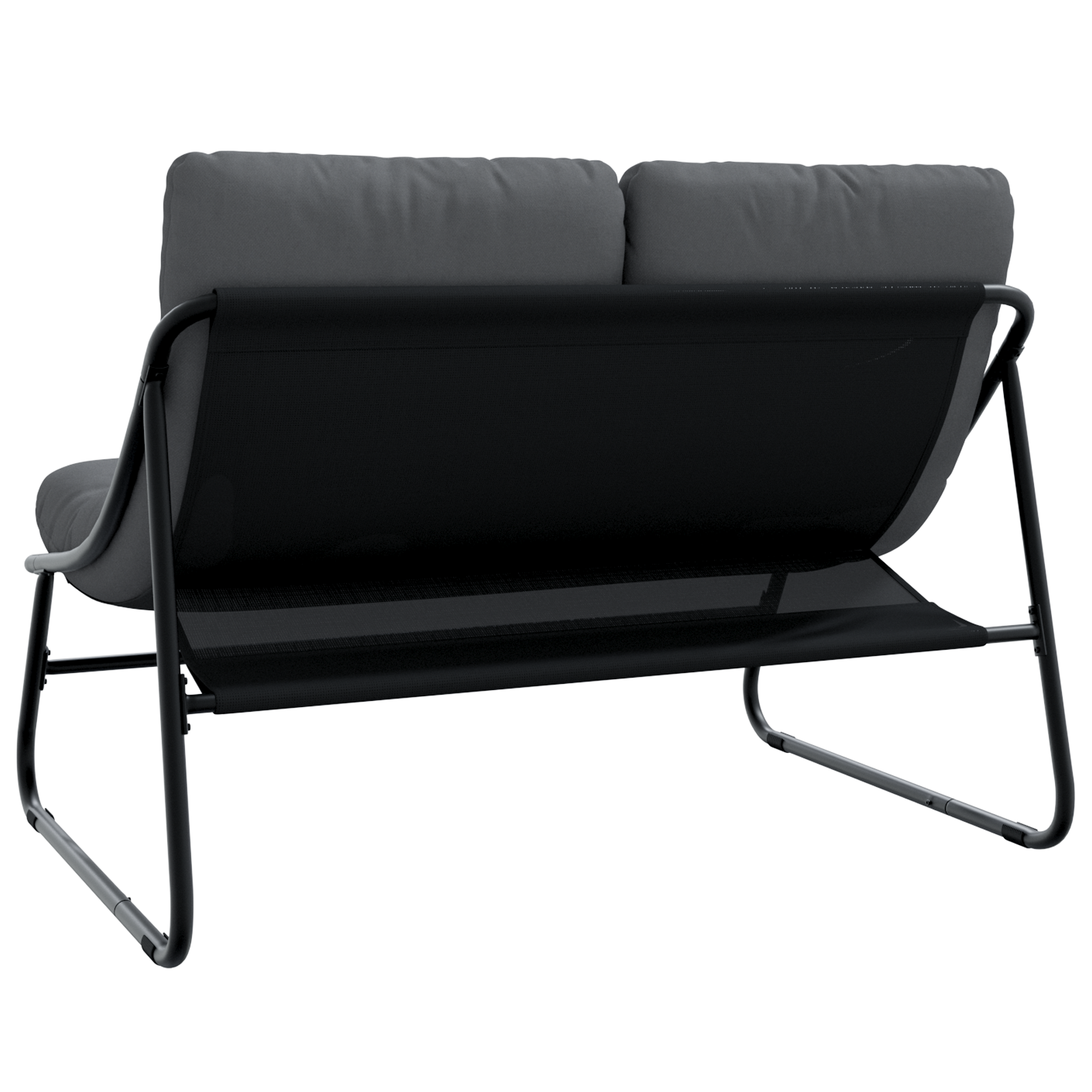 Garden Furniture Black Powder-Coated Steel