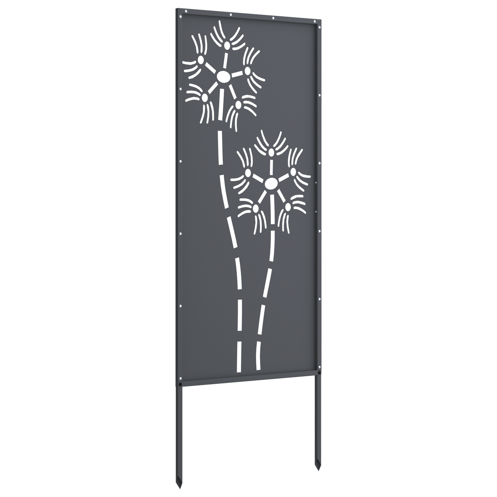 Garden Privacy Screen Anthracite 50 x 140 cm Cold-rolled steel