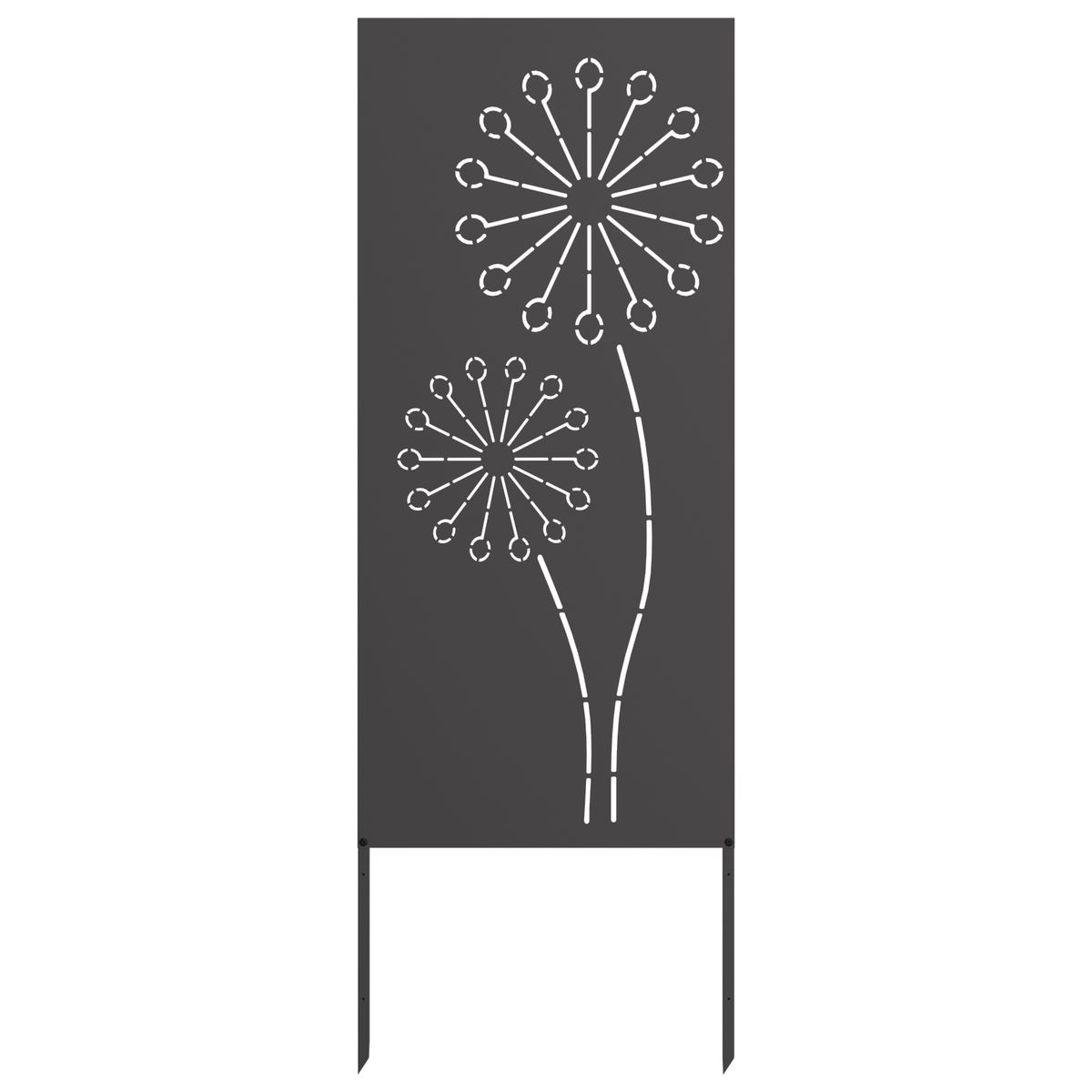 Garden Privacy Screen Black 50 x 140 cm Cold-rolled steel