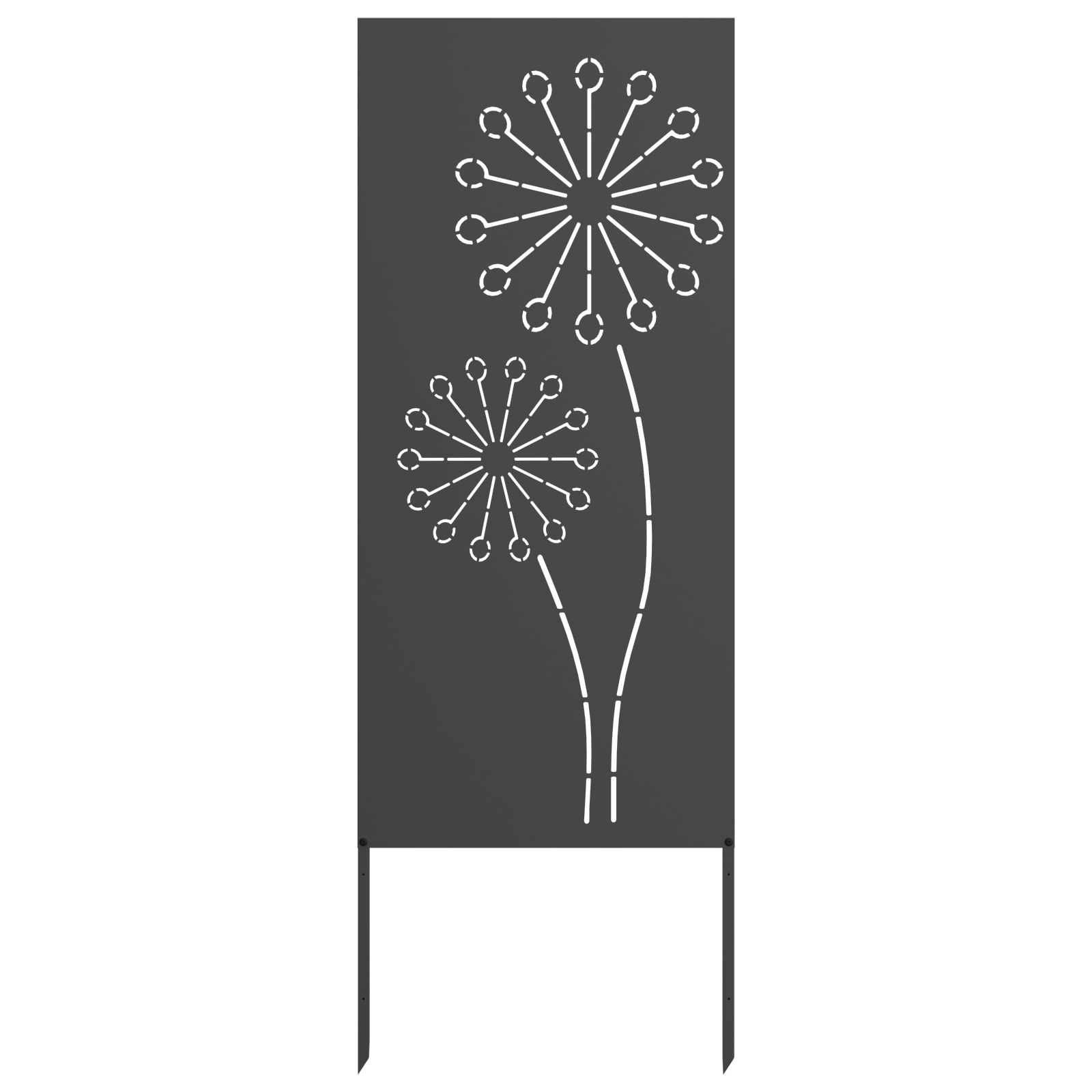 Garden Privacy Screen Black 50 x 140 cm Cold-rolled steel
